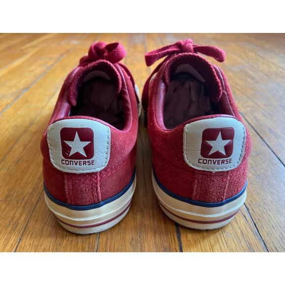 Vintage CONVERSE ALL STAR Reissue Red Suede Low Top Sneakers Mens 6/ Women 8 - Picture 5 of 8